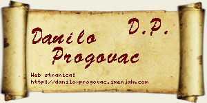Danilo Progovac vizit kartica